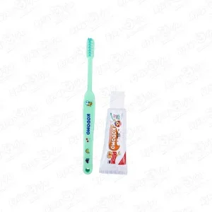 Фото для Набор зубная паста-щетка KODOMO апельсин 15г с 3-6лет