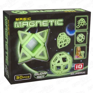 Конструктор Magic Magnetic магнитный светящийся в темноте 30дет