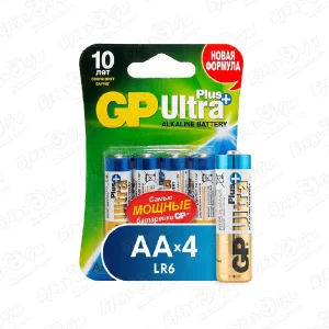 Батарейки GP Ultra Plus АA LR6 4шт