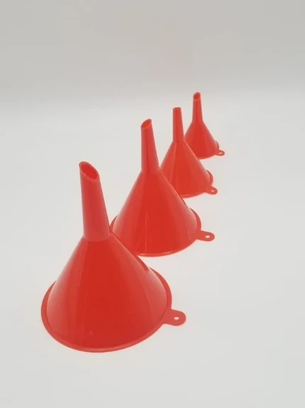 Фото для Набор воронок пластиковых, красные, 4 предмета БЕТА 100-70007