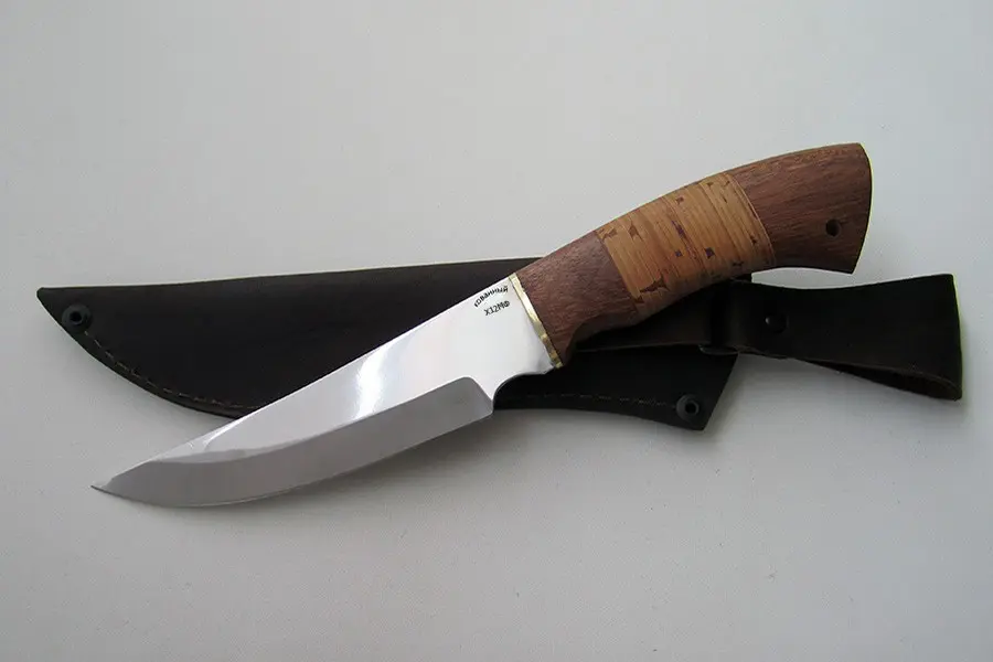 Нож "Акула" сталь Х12МФ (береста)