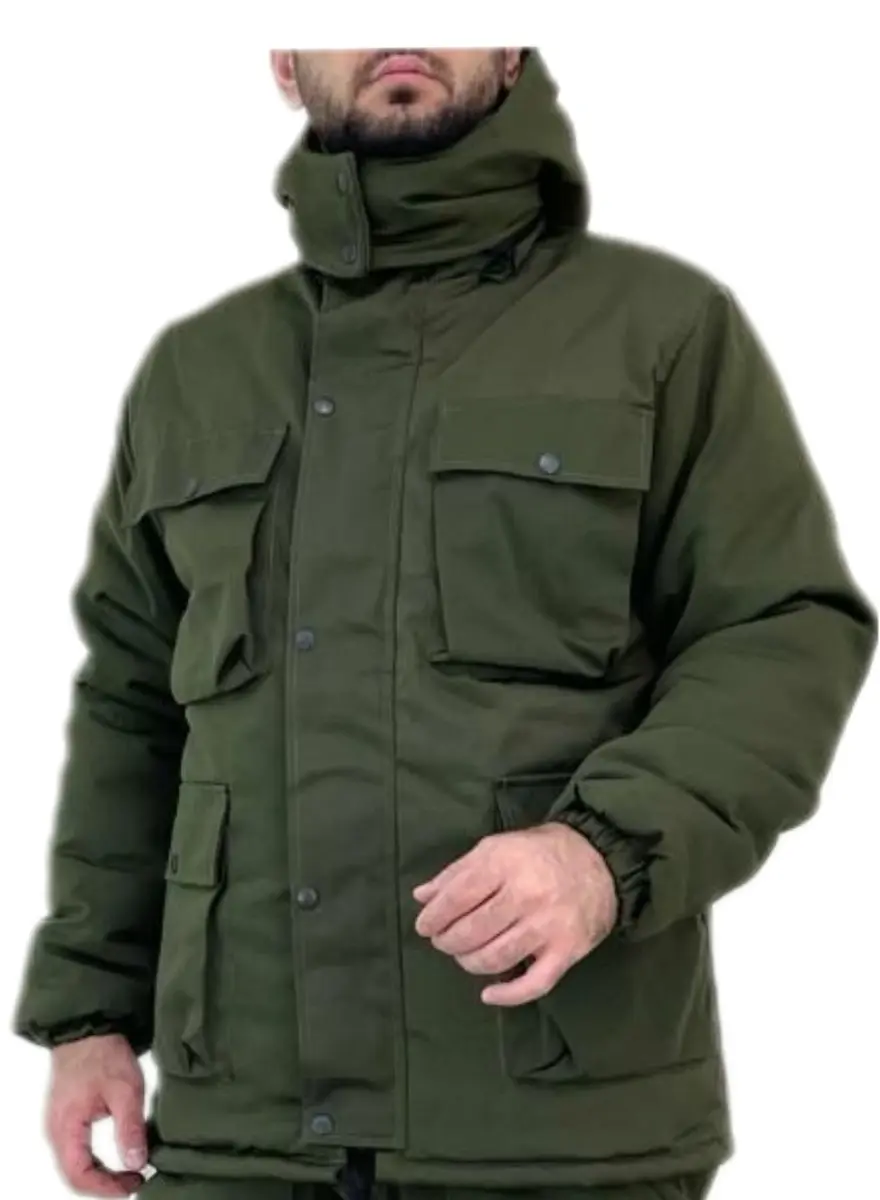 Куртка зимняя ОНИКС-V ткань смесовка+флис цв.Хаки однотонный