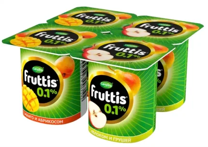 Йогурт «Fruttis» легкий абрикос-манго/яблоко-груша, 110 г