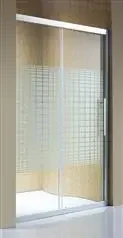 Фото для 170 Душ.ограждение прозр.стекла с бел.квадрат.рисунком,купе (1ч) 1700*1950 ROVENO