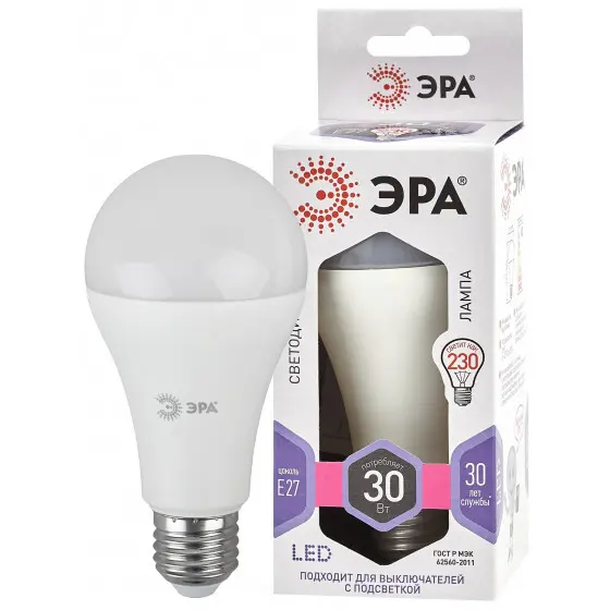 Лампа светодиодная LED smd А65 30W 860 E27 ЭРА