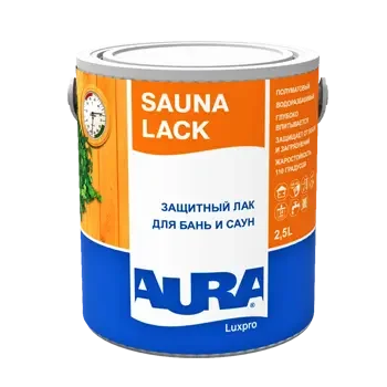 Фото для Лак для бань и саун "Aura Sauna Lack" 2,5 л ЭСКАРО