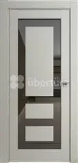 Фото для Полотно дверное Серена светло-серый, стекло черное 800*2000