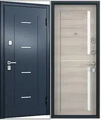 Дверь металлическая синий букле DL-1,левая,МДФ СТ Wood Light Grey DC-2W,фурн.хром, 860*2050*70(1,5мм
