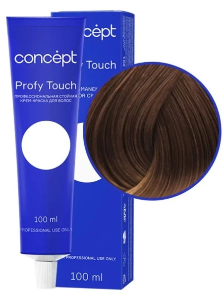 Фото для Concept Profy Touch 6.73 Профессиональная стойкая крем-краска для волос, русый коричнево-золотистый, 100 мл
