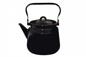 Фото для Чайник эмалированный 3,5 л Кармен черный с красным подпылением
