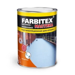 Фото для Мастика Farbitex битумно-резиновая 17 кг для кровли