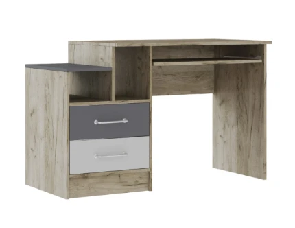 Фото для Стол письменный Колибри (Дуб сонома/Ателье светлое/Акрил белый)