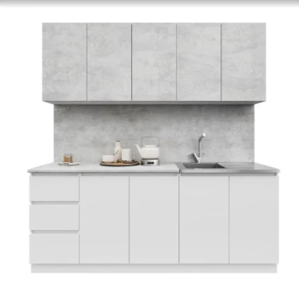 Фото для Кухня Лето 2.0 (Белый/Цемент светлый)