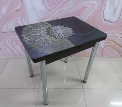 Фото для Стол обеденный Д29 раскладной (Орнамент S249/Венге)