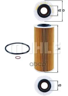 Фото для Фильтр Масляный (Вставка) 11427805408 Knecht Ox177/3d Mahle/Knecht арт. OX177/3D