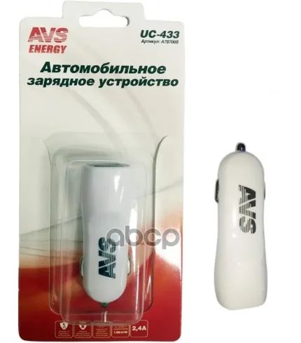 Фото для Зарядное Устройство Avs 2порта Usb Uc-433 AVS арт. A78700S