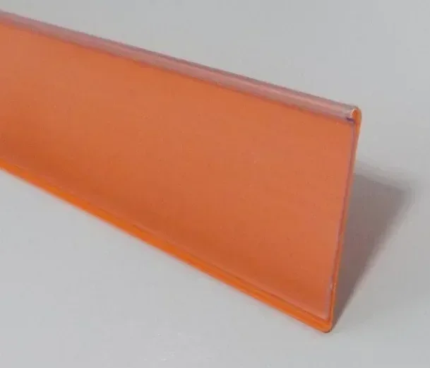 Ценникодержатель полочный DBR 39*1000/OR (Оранжевыйс клейкой полосой)