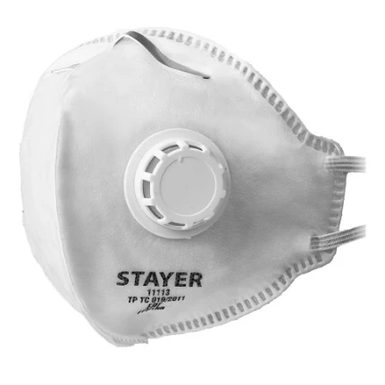 Фото для Маска фильтрующая плоская с клапаном, класс защиты FFP-1 - STAYER PROFI