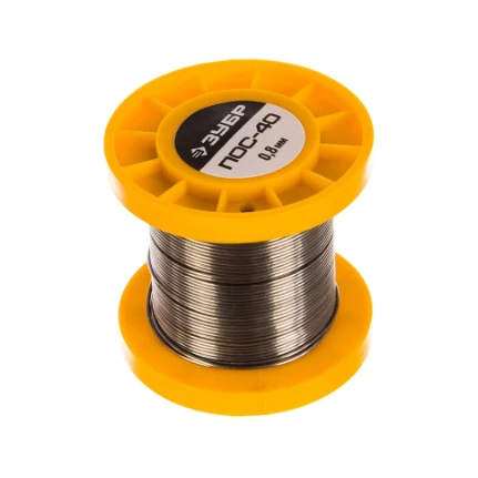 Фото для Припой ПОС 40, 50гр (0,8мм) с канифолью - Зубр