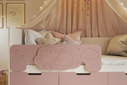 Фото для Юниор-4 Кровать 1600*800 (Шарли Pink, Дуб крафт белый) МИФ