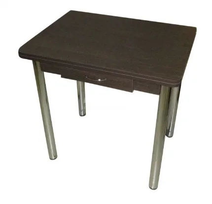 Фото для Стол обеденный прямоугольный с ящиком (Венге) КДД