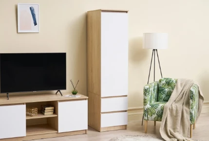 Фото для Челси Пенал (Ш) (Белый глянец холодный, Дуб сонома) МИФ