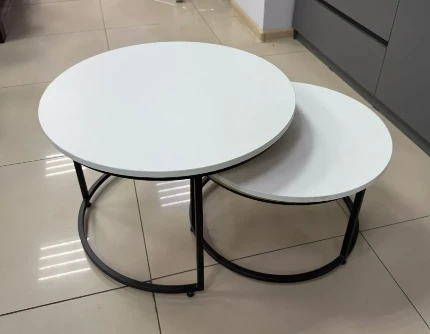 Фото для Стол журнальный Гармония ЛДСП (Черный матовый,Белый) САН