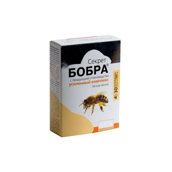 Секрет бобра с продукцией пчеловодства Легкие легкие, 30 капсул