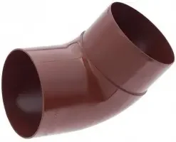 Фото для Колено трубы 45гр. ПВХ коричневый (в уп 12шт)