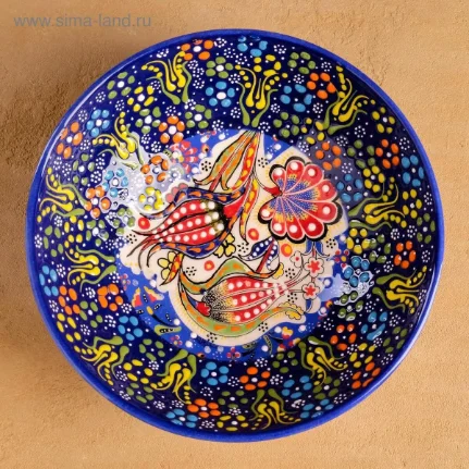 Фото для Салатник 21,5см "Рельеф особый" синий 5204342