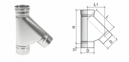 Фото для Тройник моно ТРМ-Р 45*, 430, 0,8 D 115