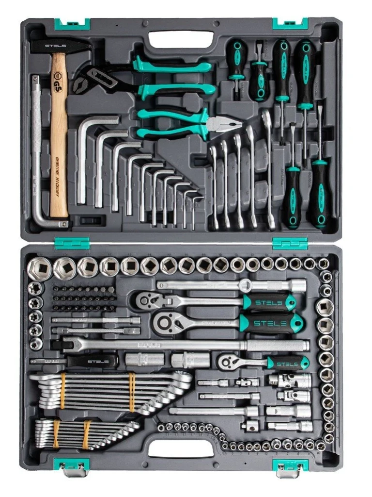 Набор инструмента 142 пр 1/2;3/8;1/4 STELS