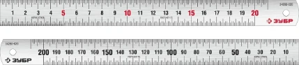 Фото для ЗУБР Про-20, длина 0.20 м, усиленная нержавеющая линейка, Профессионал (34280-020)