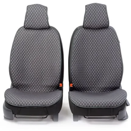 Фото для Накидки на передние сиденья «Car Performance», 2 шт., fiberflax CUS-1052 GY/GY