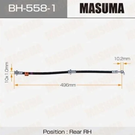 Фото для Шланг тормозной MASUMA BH558-1/RN610 N- /rear/ X-Trail N30, Primera P12 RH