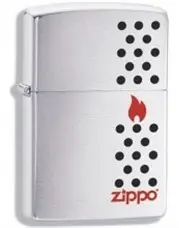 Зажигалка Zippo 200 Chimney, с покрытием Brushed Chrome, латунь/сталь, серебристая, матовая, 36x12x56 мм
