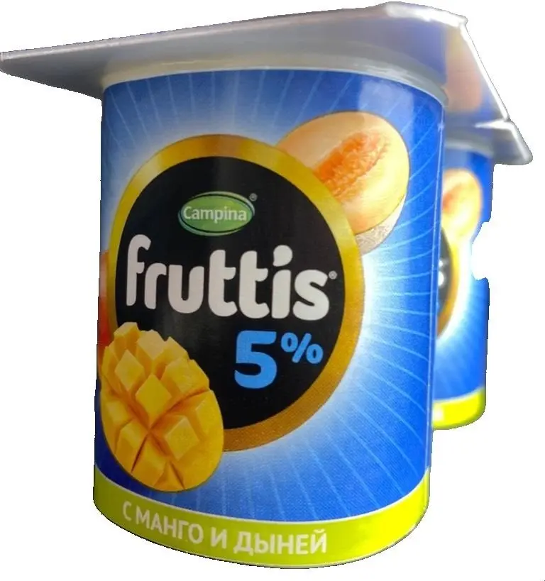 Йогурт Fruttis 115г 5% дыня/манго/банан/клубника