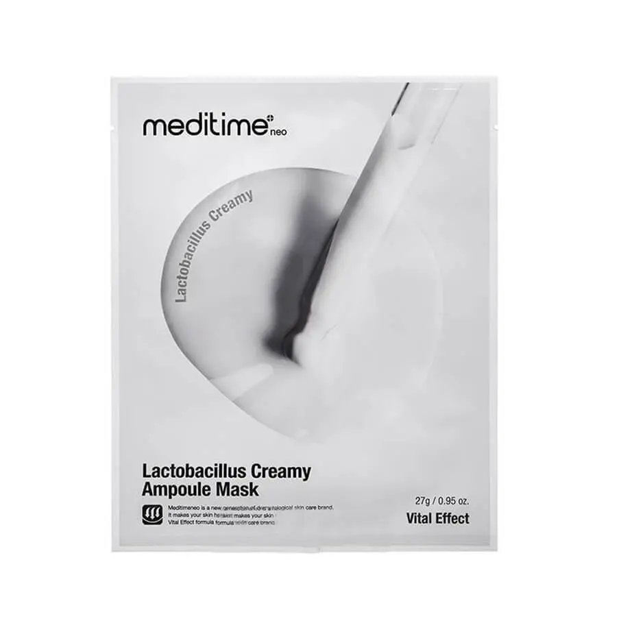 Маска для восстановления кожи с пробиотиками Meditime Lactobacillus Creamy Ampoule Mask (1шт)