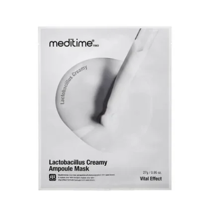 Фото для Маска для восстановления кожи с пробиотиками Meditime Lactobacillus Creamy Ampoule Mask (1шт)