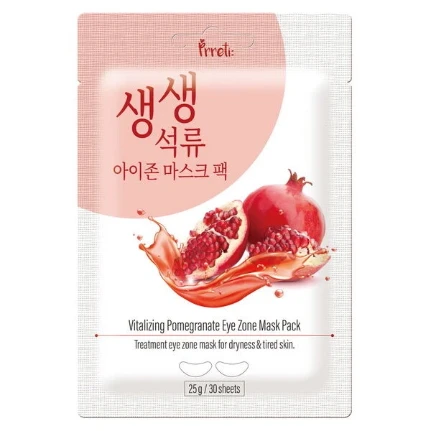 Фото для Тканевые патчи для кожи вокруг глаз с гранатом Prreti Vitalizing Pomegranate Eye Zone Mask Pack, 30шт