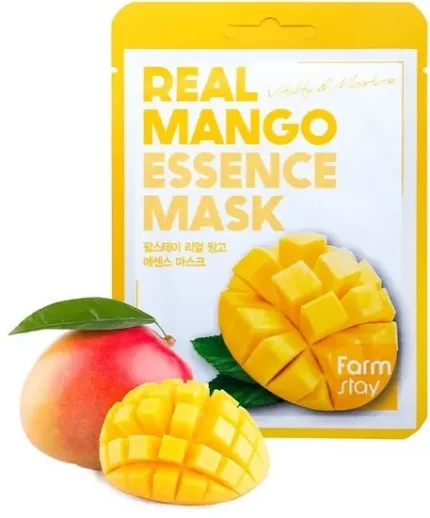 Фото для Маска для лица тканевая с экстрактом манго Real Mango Essence Mask FarmStay