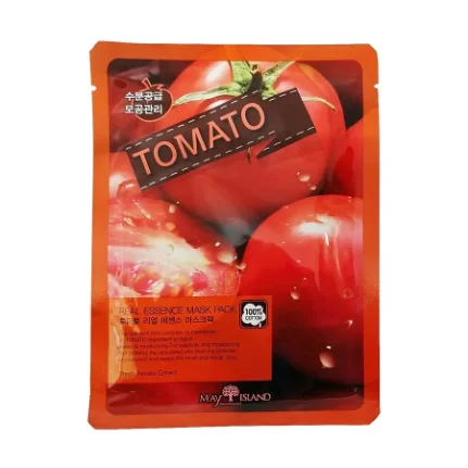 Фото для Тканевая маска для лица с томатом May Island Real Essence Tomato Mask Pack