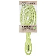 Фото для [SOLOMEYA] Подвижная био-расческа для волос ЗЕЛЕНАЯ Solomeya Detangling bio hair brush Green , 1 шт