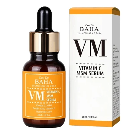 Фото для Сыворотка для лица с витамином С и МСМ комплексом [Cos De Baha] Vitamin C MSM Serum (VM) 30 ml