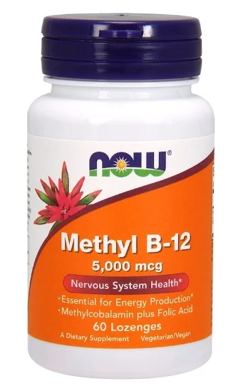 Витамин Б12 NOW Metyl B-12 5000мкг 60леденцов