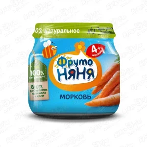 Пюре ФрутоНяня морковь 80г с 4мес