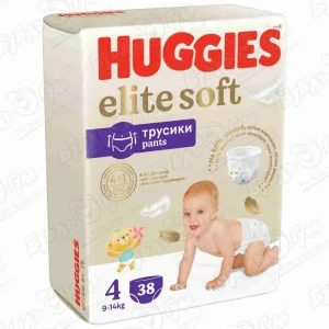 Фото для Подгузники-трусики HUGGIES Elite Soft 4 9-14кг 38шт в ассортименте