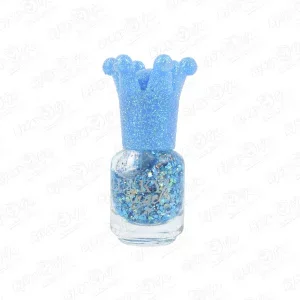 Фото для Лак LUKKY конфетти с блестками и запахом клубники смывается водой голубой