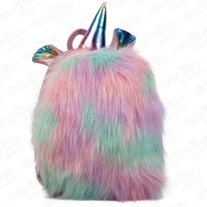 Фото для Рюкзак Единорог разноцветный с густым мехом