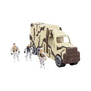 Фото для Набор игровой военный грузовик 15фигур световые и звуковые эффекты